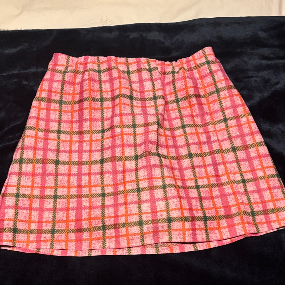 Pink Plaid Golf or Tennis Skirt - built in shorts